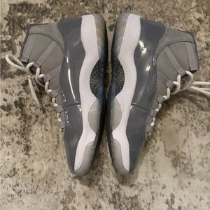 Gray and White High-Top Sneakers